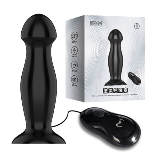 Plug Anal ButtPlug One com Vibrador 12 Velocidades – Adão e Eva