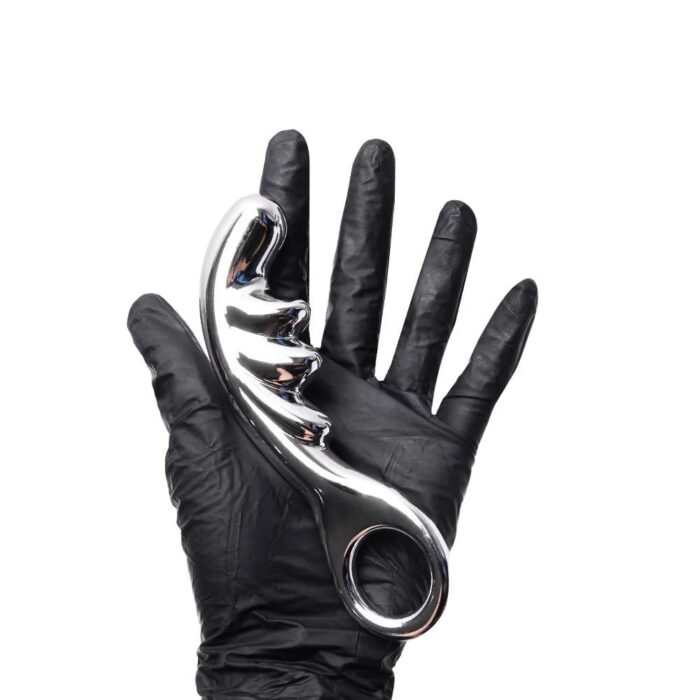 Massageador de próstata metalizado na cor cromado less hard - Imagem 5