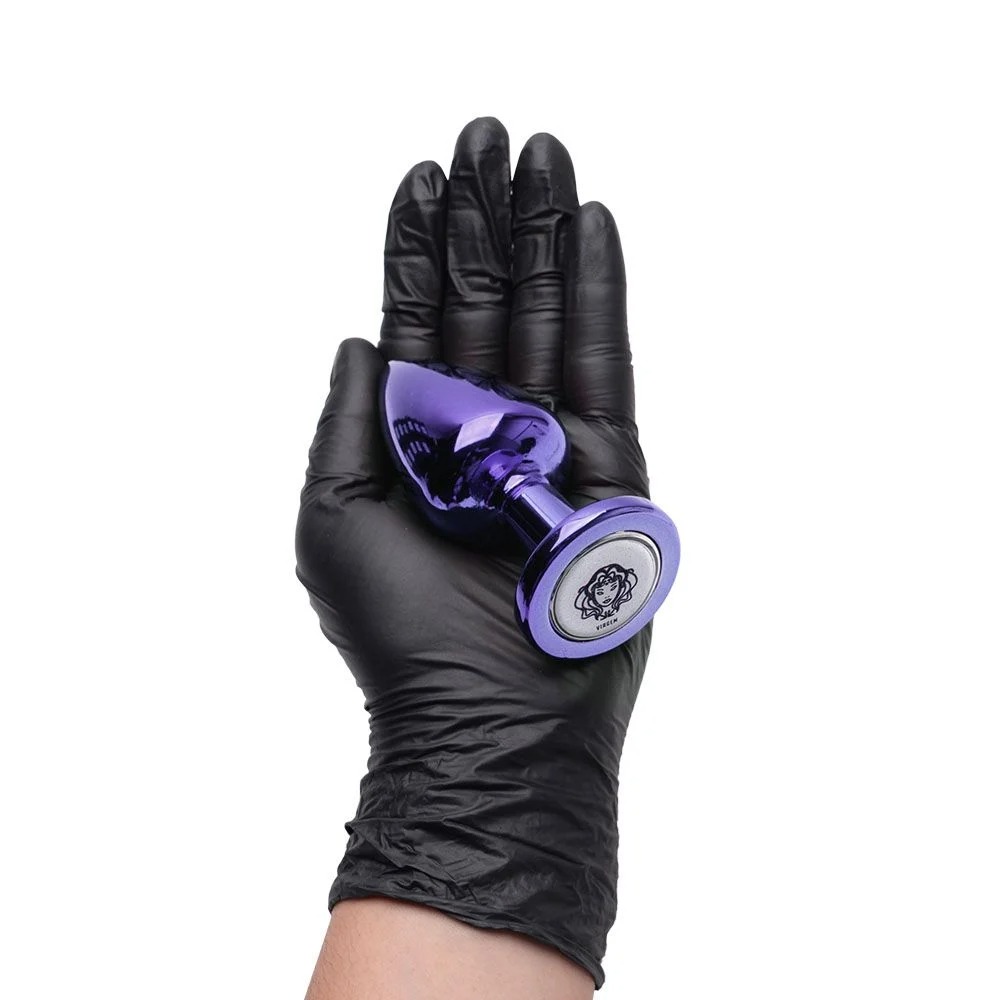 Plug anal de metal tamanho G lilás linha signos hard - Imagem 8