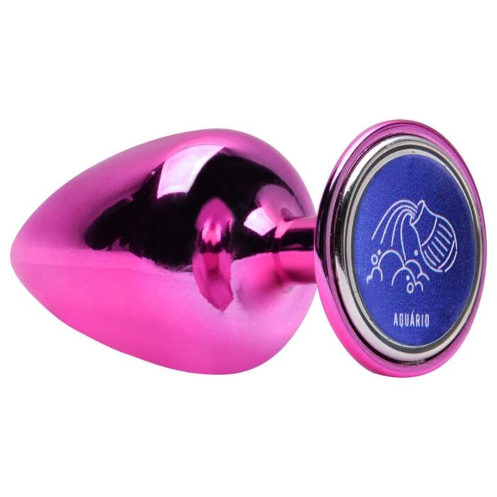 Plug anal M Rosa linha de metal signos hard - Imagem 4