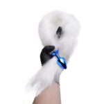 Plug Anal pequeno feito em Metal Azul com Rabo Longo Branco - Hard - Imagem 4