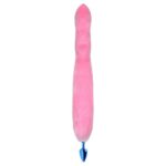 Plug Anal em Metal Azul com Rabo Longo Rosa - Hard - Imagem 2