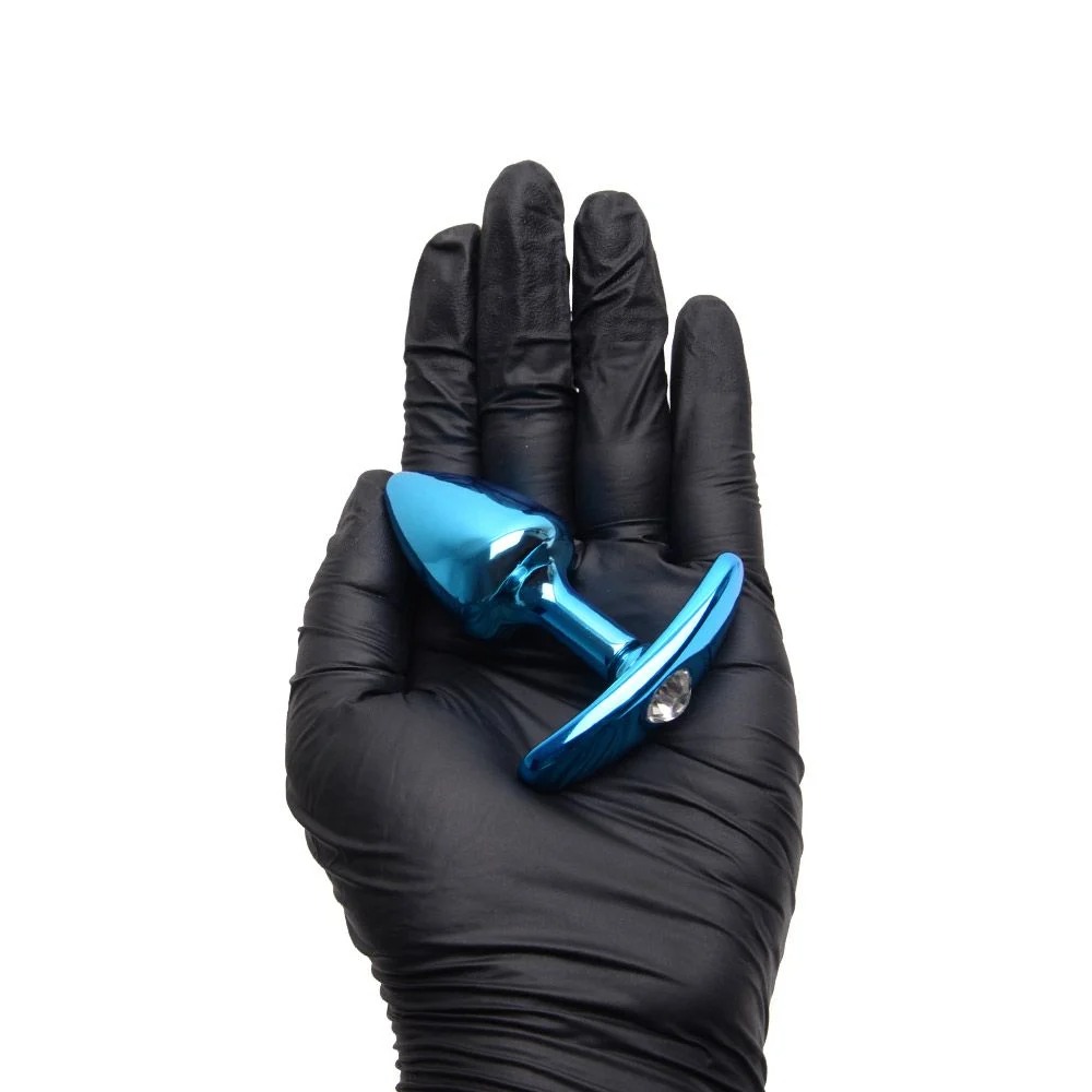 Kit Plug Anal Pequeno Em Metal Azul 4x1 – Linha Hard - Imagem 5