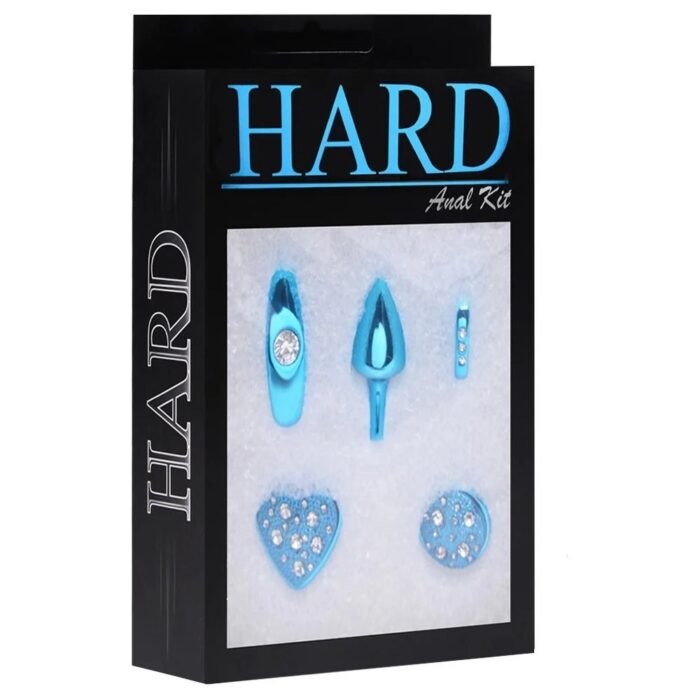 Kit Plug Anal Pequeno Em Metal Azul 4x1 – Linha Hard - Imagem 9