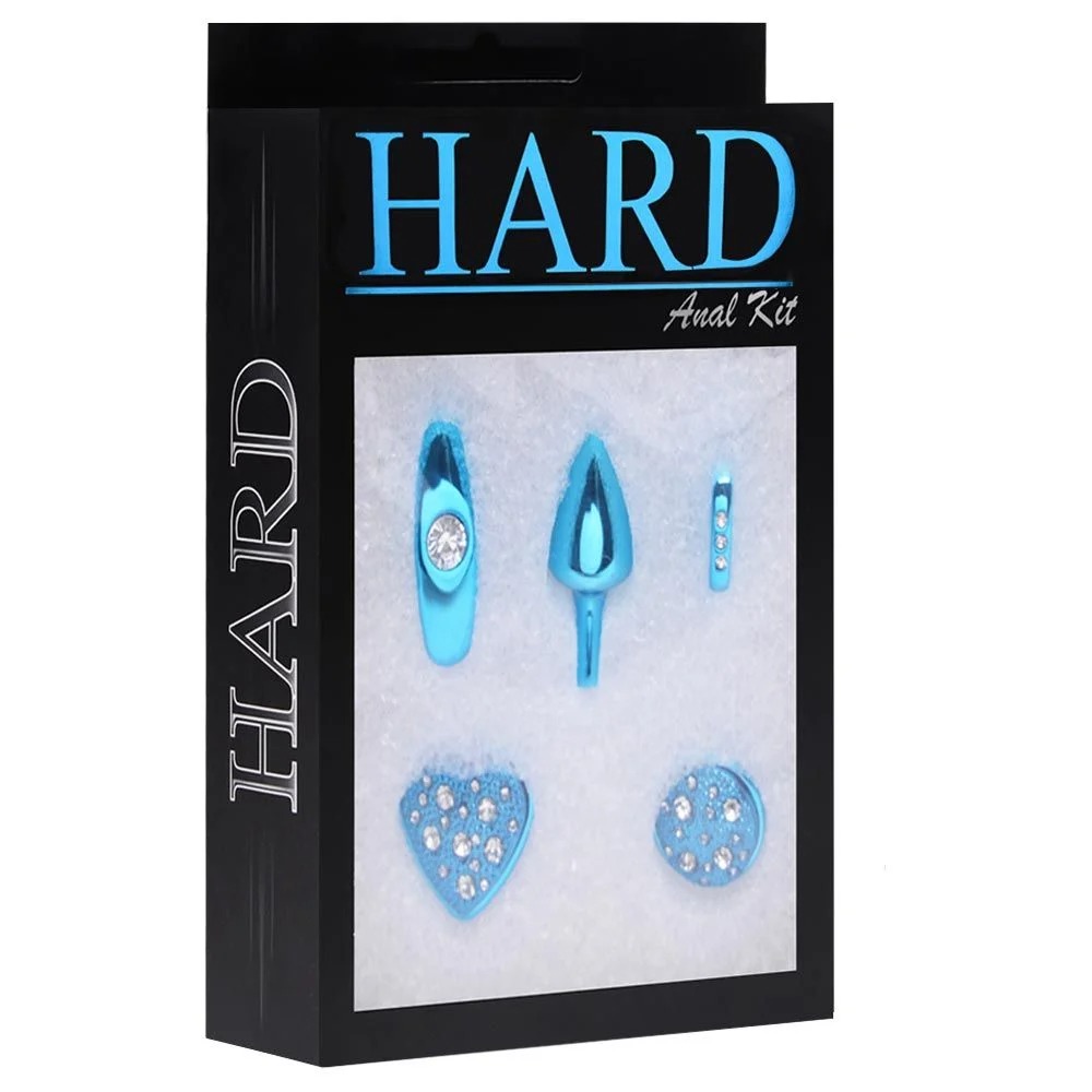 Kit Plug Anal Pequeno Em Metal Azul 4x1 – Linha Hard - Imagem 9