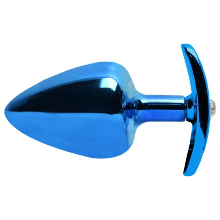 Kit Plug Anal Médio Em Metal Azul 4x1 – Linha Hard - Imagem 4