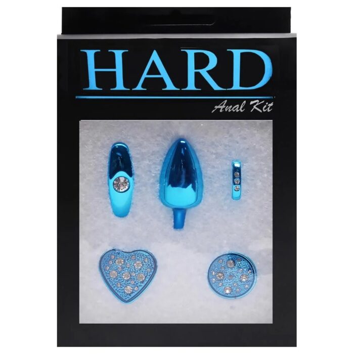 Kit Plug Anal Médio Em Metal Azul 4x1 – Linha Hard - Imagem 8