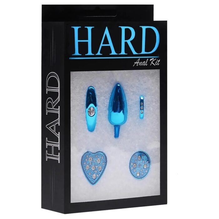 Kit Plug Anal Médio Em Metal Azul 4x1 – Linha Hard - Imagem 9