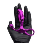 Hard - Massageador de próstata em metal com formato ergonômico e alça de segurança - 6,5 x 1,9 cm Rosa - Imagem 4