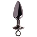 Kit algemas com plug anal Preto cravejado com strass tamanho P hard - Imagem 2