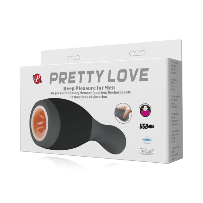 Masturbador masculino com texturas massageadoras 12 vibração e sensor de pressão de ar Pretty love deep pleasure for - Imagem 10