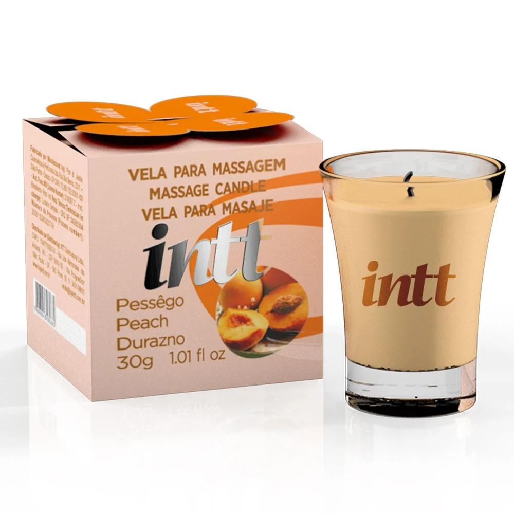 Vela para massagem beijável | sabor: Pêssego - intt