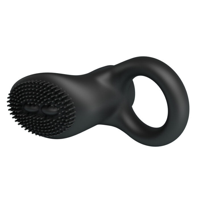 Pretty love cobra - anel peniano em soft touch com vibração única - 7,4 x 3,8 cm | cor: Preto - Imagem 3