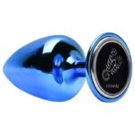 Plug de joia anal médio azul em metal com pedra - Hard signos - Imagem 10