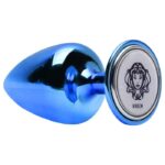 Plug de joia anal médio azul em metal com pedra - Hard signos - Imagem 6