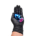 Plug de joia anal médio azul em metal com pedra - Hard signos - Imagem 15