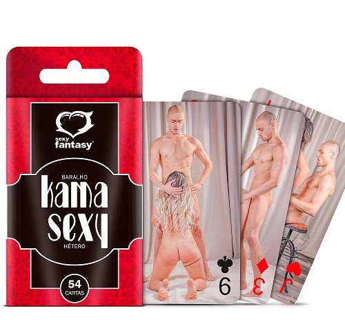 Baralho kama sexy hétero com 54 cartas