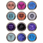 Plug M anal dourado signos em metal com pedra hard - Imagem 3