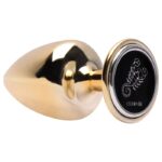 Plug M anal dourado signos em metal com pedra hard - Imagem 6