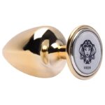 Plug M anal dourado signos em metal com pedra hard - Imagem 14