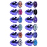 Plug anal M em metal linha signos hard - Lilás