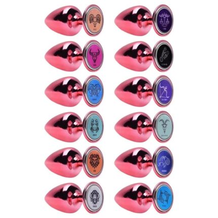 Plug anal Vermelho em metal linha signos hard – Tamanho M