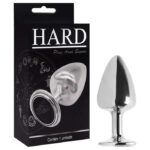 Plug M anal cromado signos em metal com pedra hard