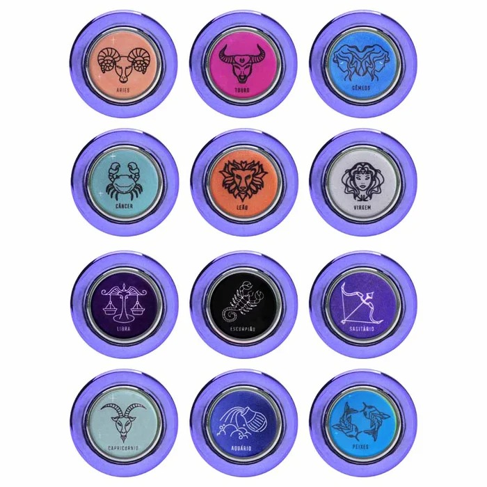 Plug anal de metal tamanho G lilás linha signos hard - Imagem 2