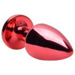 Plug g anal vermelho signos em metal com pedra hard - Imagem 4