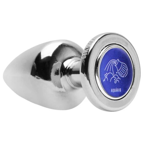 Alternative view of Plug anal de metal cromado tamanho G linha signos hard