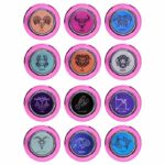 Plug anal de metal tamanho G rosa linha signos hard - Imagem 4