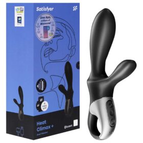 Vibrador Estimulador Anal em Silicone com 12 Modos de Vibração Função Aquecimento App Interativo - Satisfyer Heat Climax