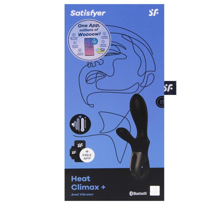 Vibrador Estimulador Anal em Silicone com 12 Modos de Vibração Função Aquecimento App Interativo - Satisfyer Heat Climax - Imagem 8