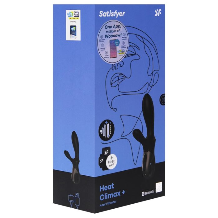 Vibrador Estimulador Anal em Silicone com 12 Modos de Vibração Função Aquecimento App Interativo - Satisfyer Heat Climax - Imagem 9