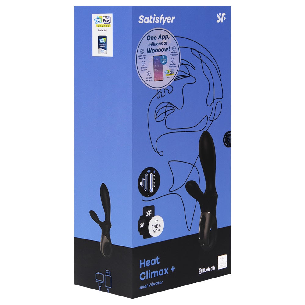 Vibrador Estimulador Anal em Silicone com 12 Modos de Vibração Função Aquecimento App Interativo - Satisfyer Heat Climax - Imagem 9