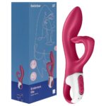 Satisfyer embrace me vermelho Vibrador estimulador de clitóris e ponto g com motor duplo 12 modos de vibrações potentes
