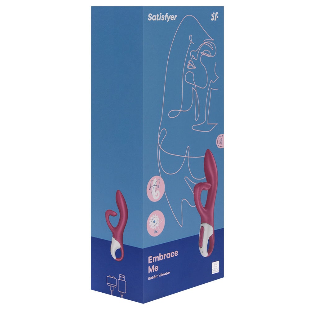 Satisfyer embrace me vermelho Vibrador estimulador de clitóris e ponto g com motor duplo 12 modos de vibrações potentes - Imagem 7
