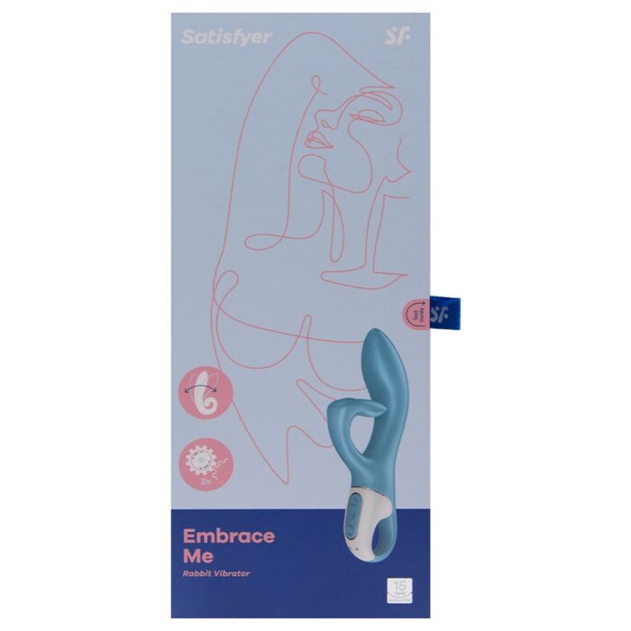 Satisfyer embrace me Azul - Vibrador estimulador de clitóris e ponto g com motor duplo, 12 modos de vibrações potentes - Imagem 6