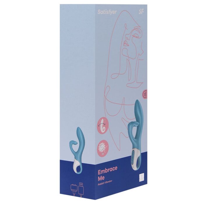 Satisfyer embrace me Azul - Vibrador estimulador de clitóris e ponto g com motor duplo, 12 modos de vibrações potentes - Imagem 7