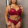 Cropped Deluxe Plus size trabalhado em renda, fio com perneira e liga