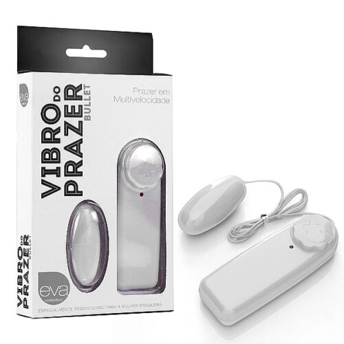 Vibro do prazer - Cápsula vibratória com vibração multivelocidade e controle remoto com fio | cor: Branco