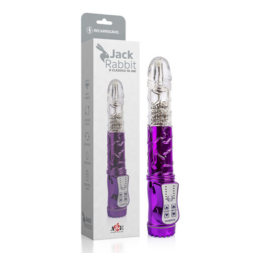 Jack rabbit - Vibrador de ponto g com 6 modos de vibração, 6 velocidades de rotação e modo reverse