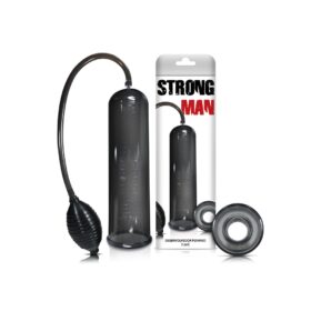 Strong man - Bomba peniana manual com pera de bombeamento - 21 x 6,7 cm | cor: fumê
