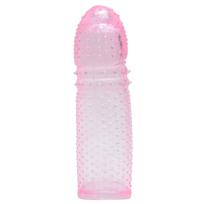 Capa peniana expansora com glande que aumenta a espessura e estimulador de clítoris cor: rosa - La pimienta - Imagem 2