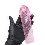 Capa peniana expansora com glande que aumenta a espessura e estimulador de clítoris cor: rosa - La pimienta - Imagem 3