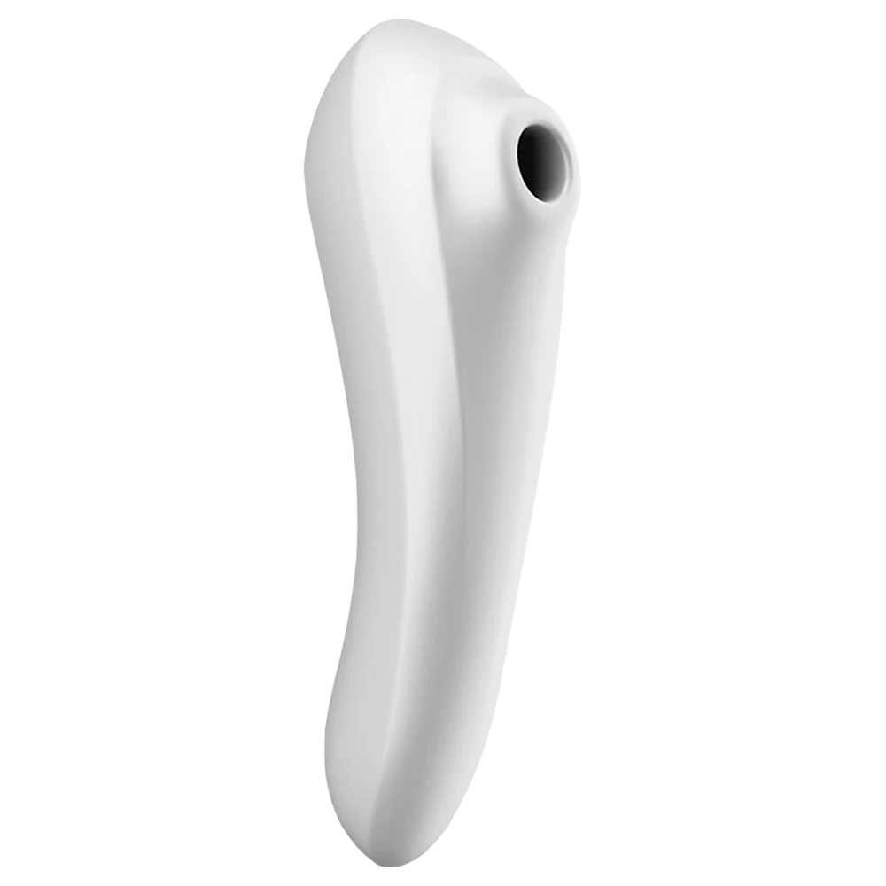 Estimulador 2 em 1 recarregável com 11 intensidades de sucção e vibração - Satisfyer dual pleasure | cor: branco - Imagem 2