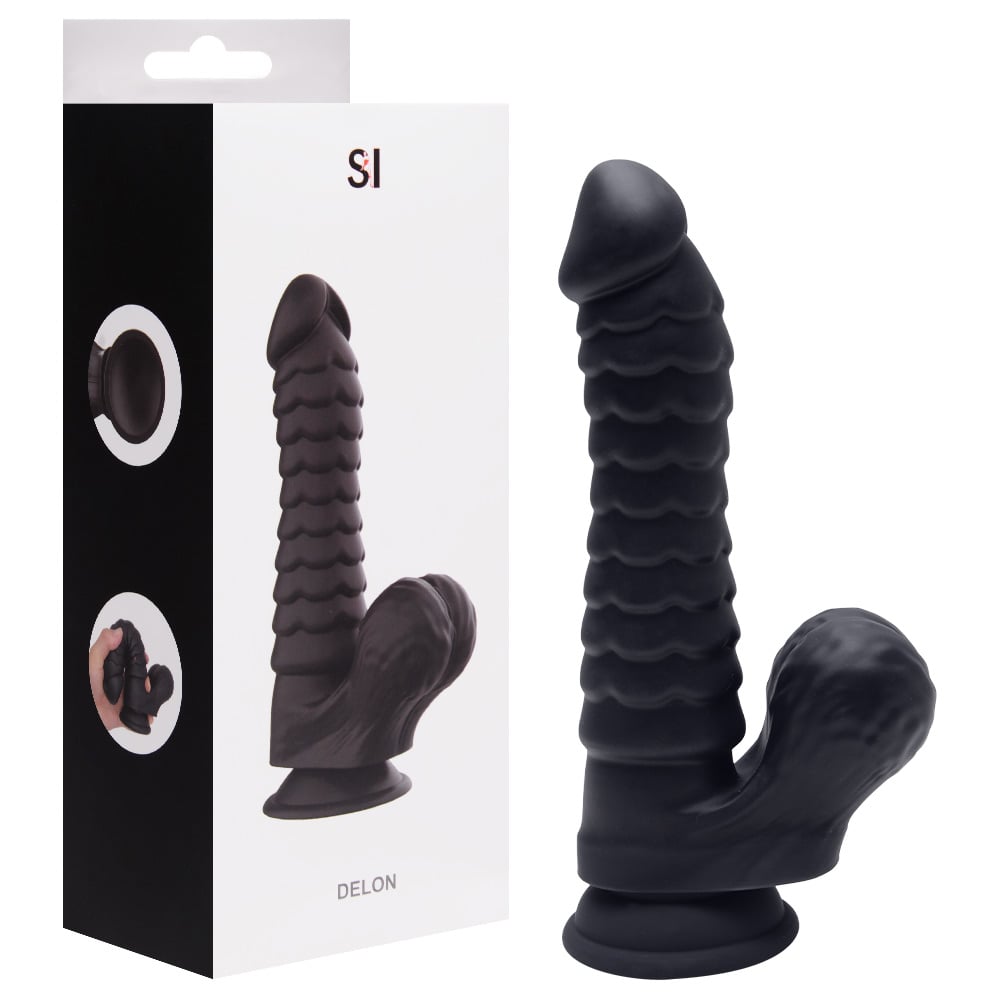 Pênis Realístico preto com 20x4cm Delon A