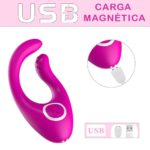 Vibrador Recarregável com Motor Duplo e Controle Sem Fio na cor roxa - Imagem 4