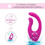 Vibrador com Motor Duplo e controle sem Fio Rosa – Recarregável - Imagem 4