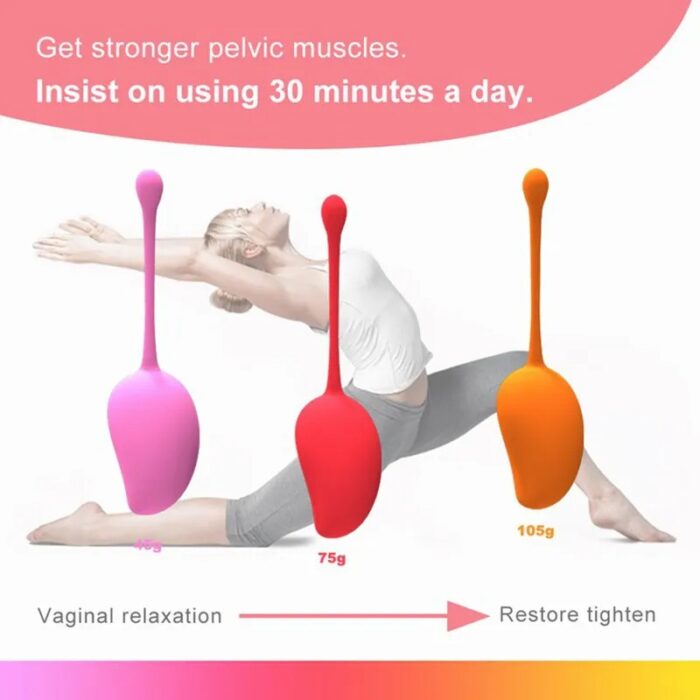 Kit De Pompoarismo Kegel Ball Set Mango 3 – Adão E Eva - Imagem 5
